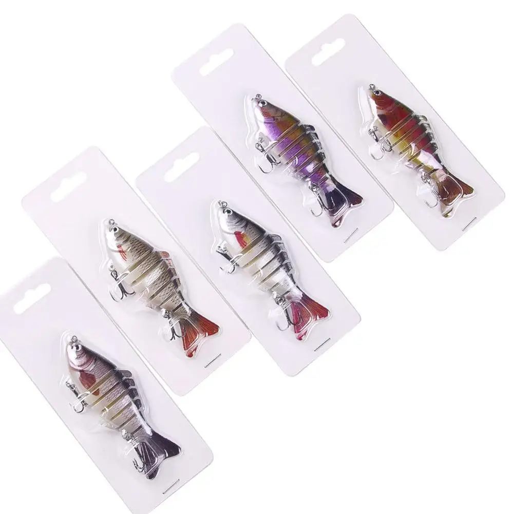 Wobblers Fishing Lures 10cm 15.5g Multi Jointed 7 Sections Artificial Hard Bait Trolling Pike Carp Sea Fishing Fake Fish Lure