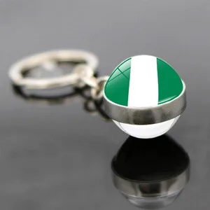 National Glass Flags Schlüsselbund mit Standard, Ringschlüsselkette, Spanien, Brasilien, USA, Russland, Kanada, Frankreich, Schweden, Portugal, Deutschland, Schweiz, Standard 6 Hauptverkäufe Chaves Kanada - №6