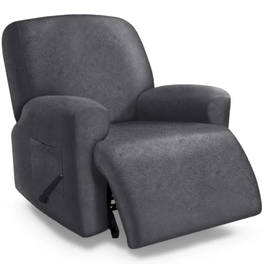 

Leather Like Oversized Recliner Chair Covers Big Man 4 Pieces Lazy Boy Recliner Cover for Wide Recliner Chair for Pets Washable