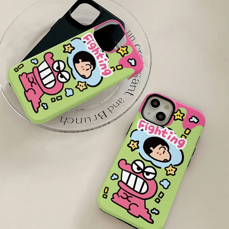 Crayon Shin-chan Phone Case for IPhone 14 Pro Max 15promax 11 12 13 Pro Max 14Pro 13Pro Cute Scrub Shockproof Soft Back Cover