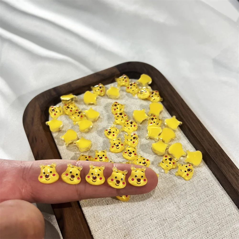 50 stuks 3D Cartoon Mini Stitch & Schattige Beren Nagel Charmes 10x13mm Hars Stitch Angel Nail Art Kawaii 3d Blauwe Stitch Manicure Onderdelen *(*