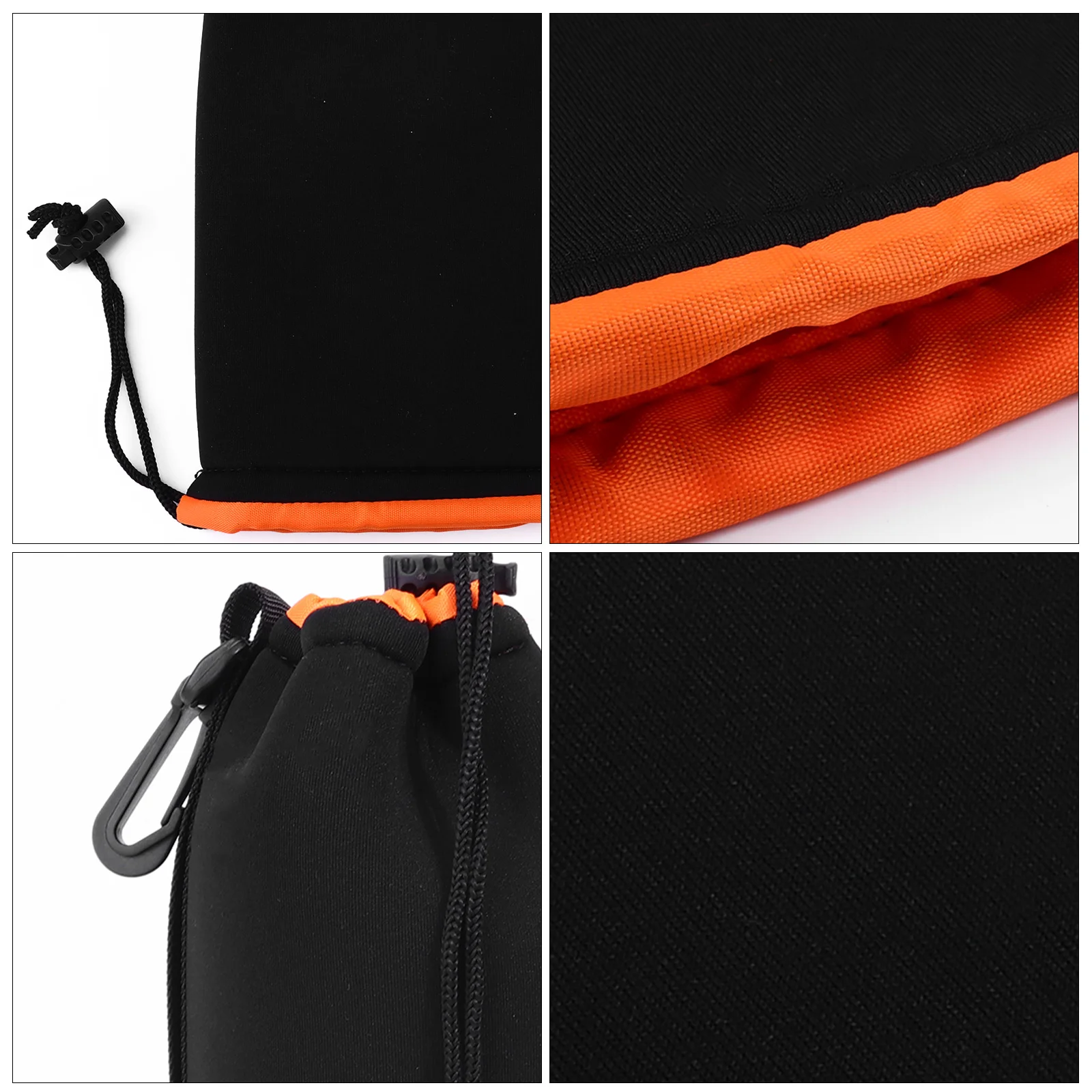 

Water Resistant Neoprene Camera Lens Pouch Drawstring Protective Case Bag for Dslr Lens Less Than 22cm Height Less Than 10cm