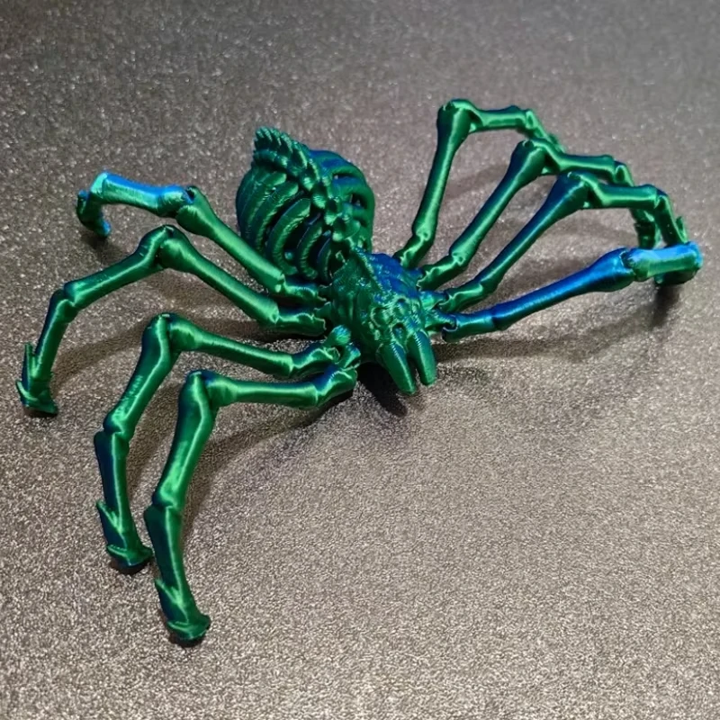 ثلاثية الأبعاد مطبوعة العنكبوت المنقولة قابل للسحب المشتركة تململ لعبة مفصلية المنقولة مطاطا العنكبوت محاكاة Esktop حلية لعبة أطفال #2