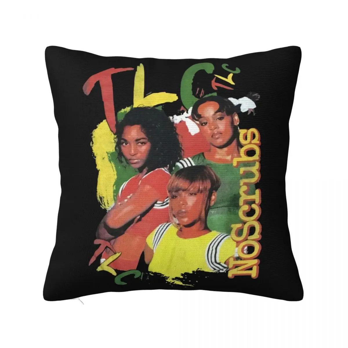 New Tlc No Scrubs 1999 Black Vintage Mens Print Woman Women Family Brand Normal New Arrival Farmhouse Pillow Case