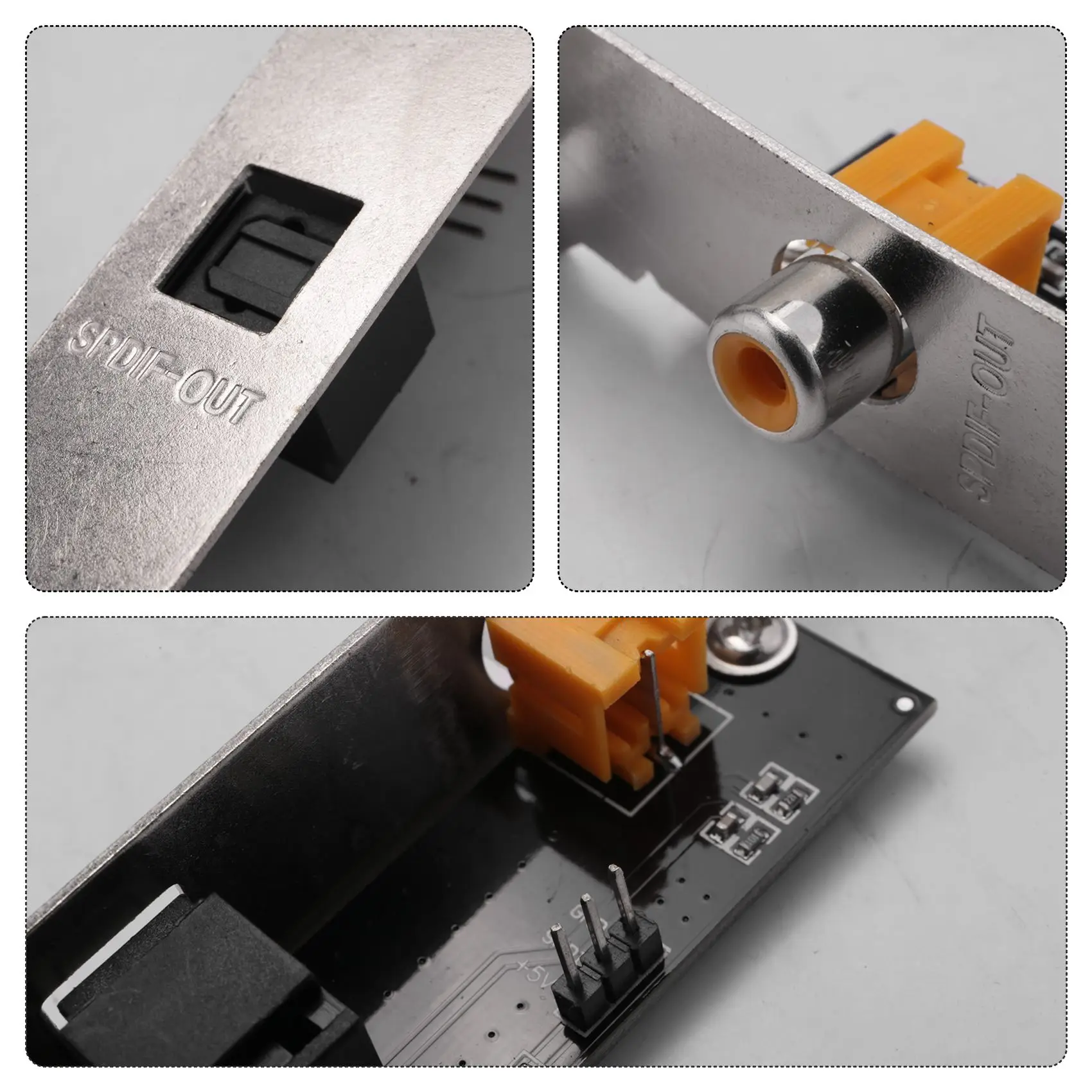 SPDIF ottico e RCA Out Plate staffa per cavo uscita Audio digitale per scheda madre ASUS Gigabyte MSI