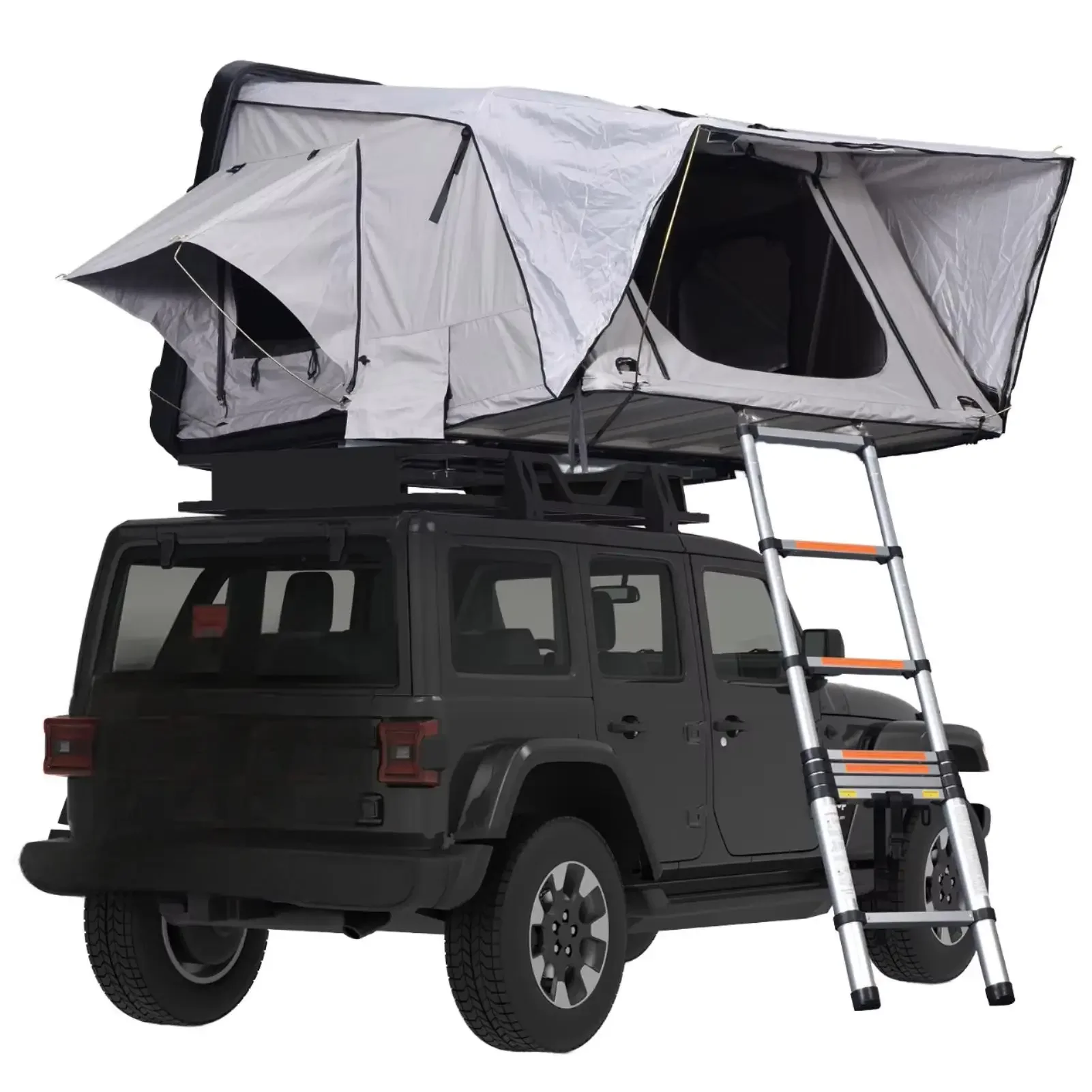 High Quality One Bedroom SUV Truck Rooftop Tent Hard ABS Shell Aluminum Pole Straight Bracing Type Rip-Stop 3000mm Waterproof！