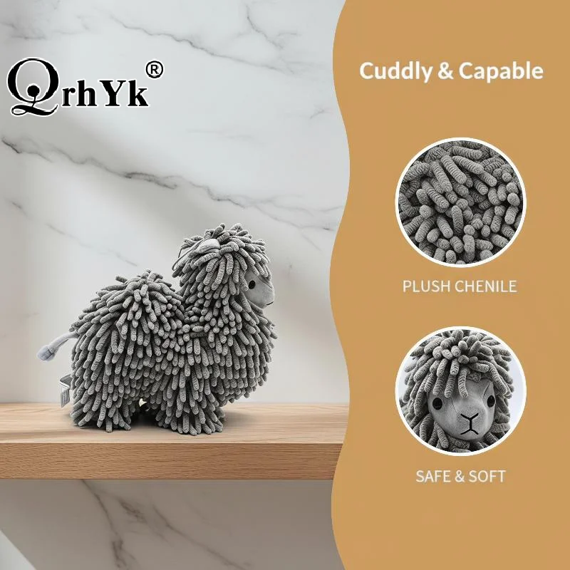 Cute Camel Shaped Chenille Hand Towel Super Absorbent Quick Dry Hanging Plush Towel For Bathroom Kitchen Household Use