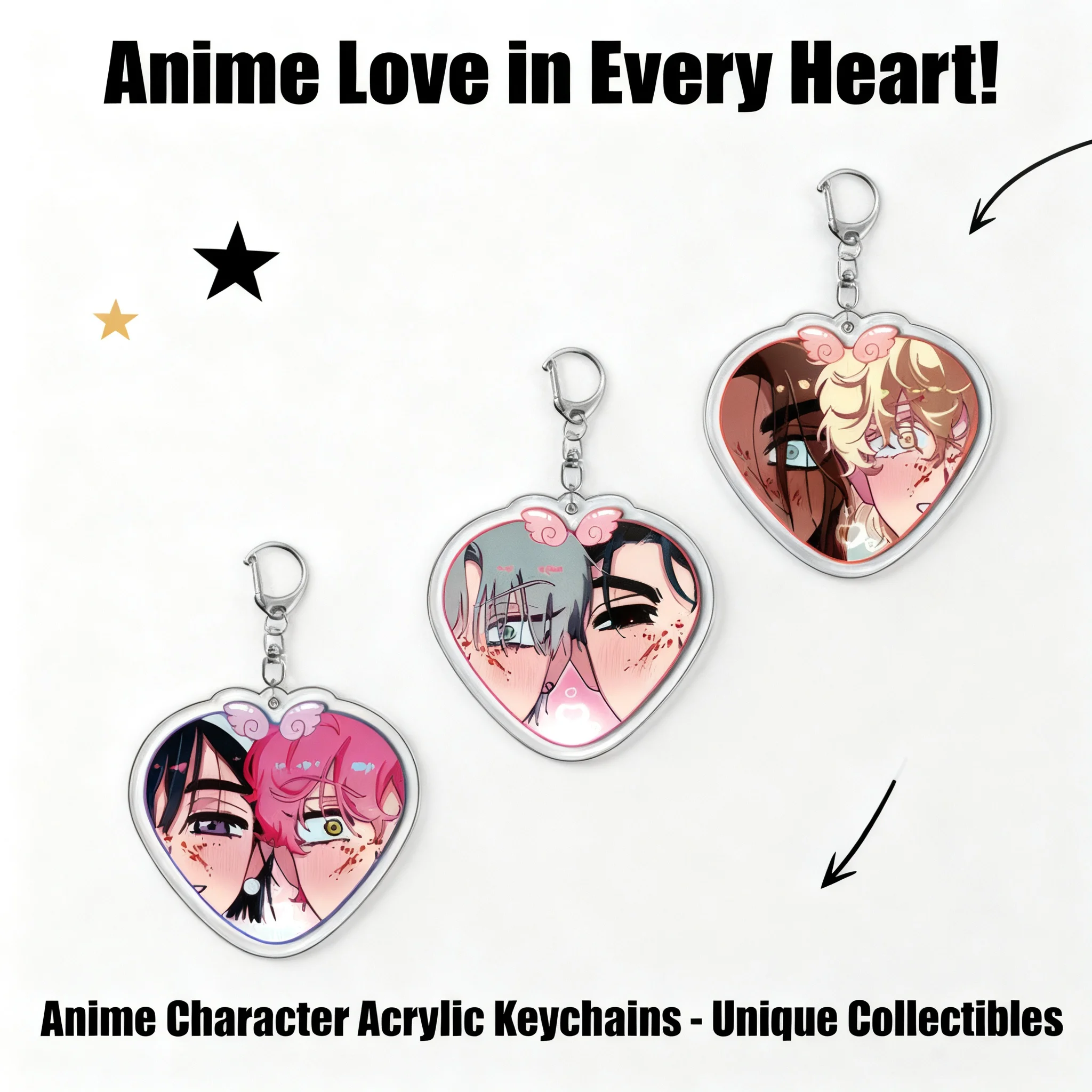 

Брелок для рюкзака Sua Mizi в стиле аниме, двусторонний акриловый брелок, акриловый брелок нестандартной формы, аниме-мерч