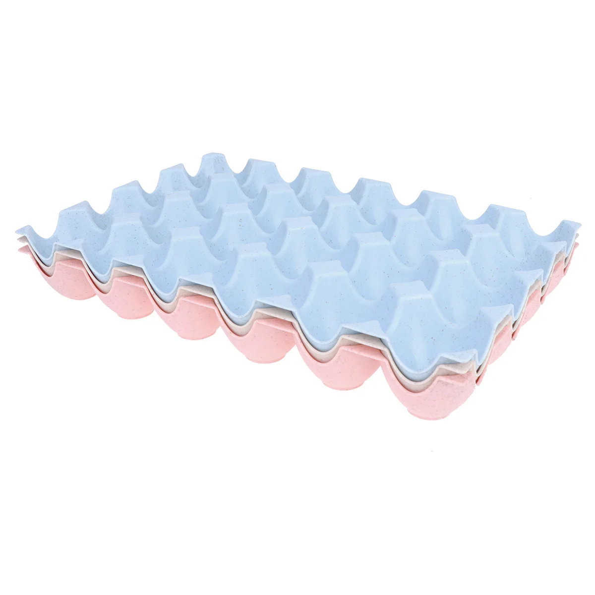 

Egg Storage Box Stackable Thickened Wheat Straw Material For Refrigerator Organizer Breakage-Proof Egg Holder Container