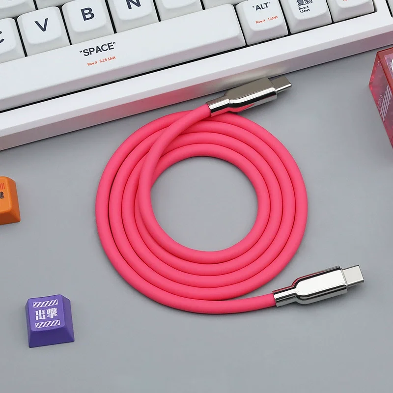 240W USB-C naar USB-C kabel, PD snelladen, siliconen oplaadkabel voor iPhone 17, 16, 15 Pro Max, MacBook, Samsung, Xiaomi