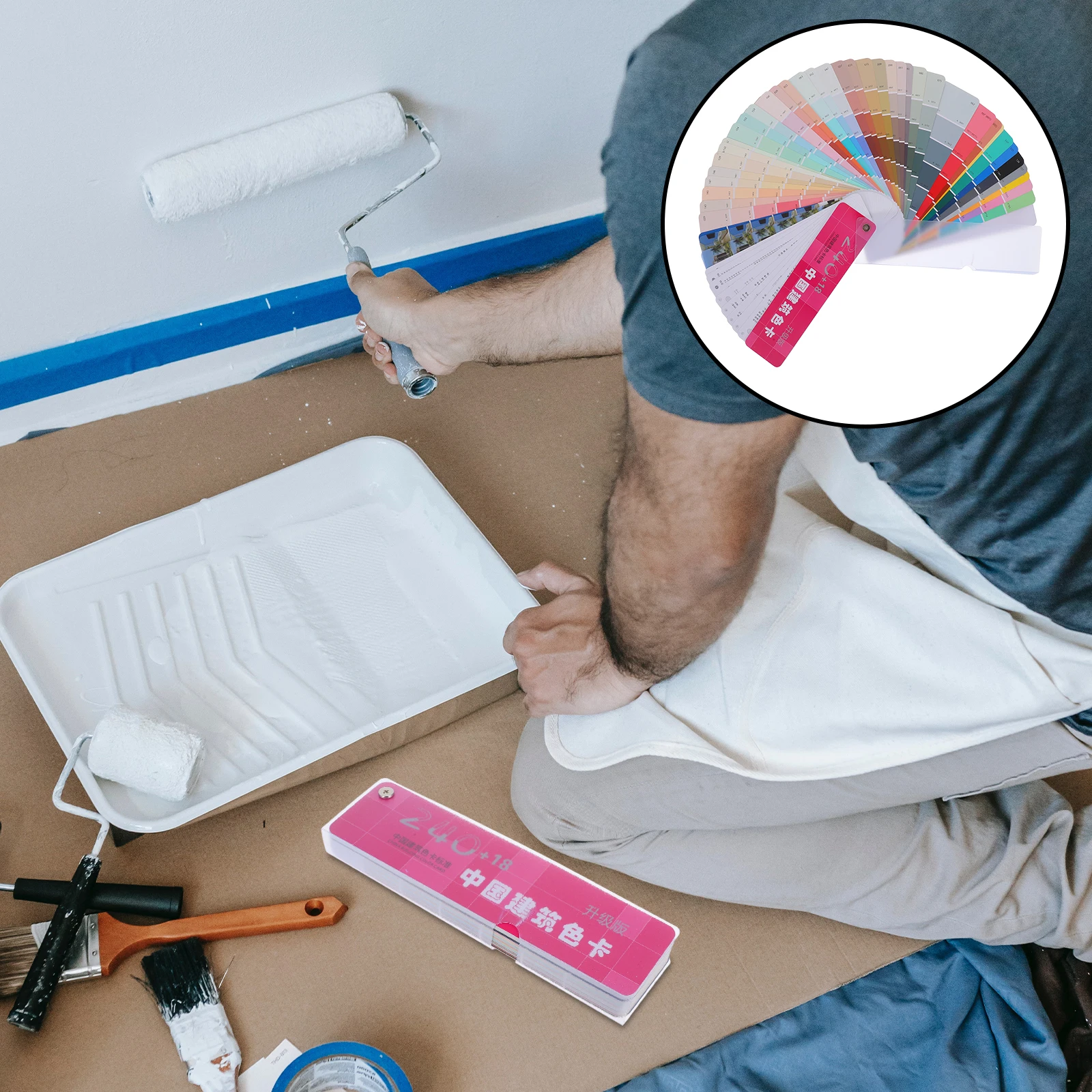 

1 set Plastic Color Card Set Paint Sample Standard Matching Tool Bulk Resistant Fading Portable Accurate Color for Construction