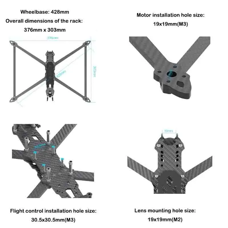 อะไหล่โครงเครื่อง GEPRC GEP-Mark4-10 ใบพัด อุปกรณ์เสริม ฐาน โดรน FPV ระยะไกล โดรนแข่ง FPV Freestyle RC รุ่น Mark4