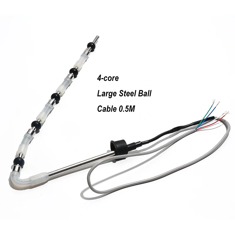 1PC Conductive Glue Thickened Large Steel Ball Solar Water Heater Water Level Probe 2-Wire 4-Wire with Cable 0.5M 20M 30M