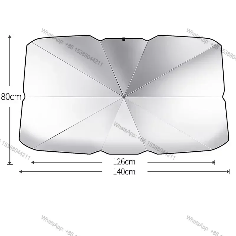 

Foldable Brellashade Summer Car Sunshade Front Windshield Sunscreen Heat Insulation Retractable Folding Sunshield Umbrella