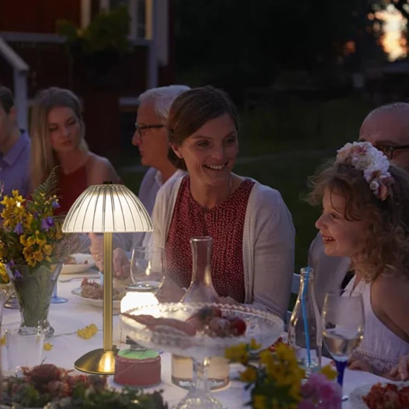 LED Touch Table Lamp Retro Bar Table Lamp Coffee/Restaurant Decor Atmosphere Lamp USB Wireless Dimming Night Light Bedside Lamp