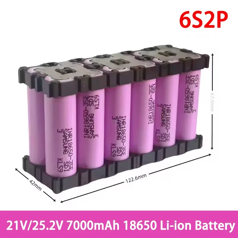 جديد 20A 18650 35E 3500mAh 7000mAh 2S 3S 4S 5S 6S /1P 2P 7.4V 12.6V 14.8V 18V 25.2V لبطاريات مفك البراغي لحام البطارية