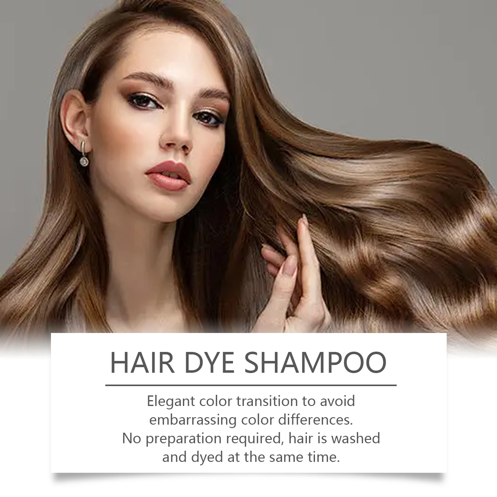 Natural Herbal Hair Dye Shampoo Fast Change Hair Color Nonirritating Covering Gray White Women Men Fashion Hair Care Dying 100ml