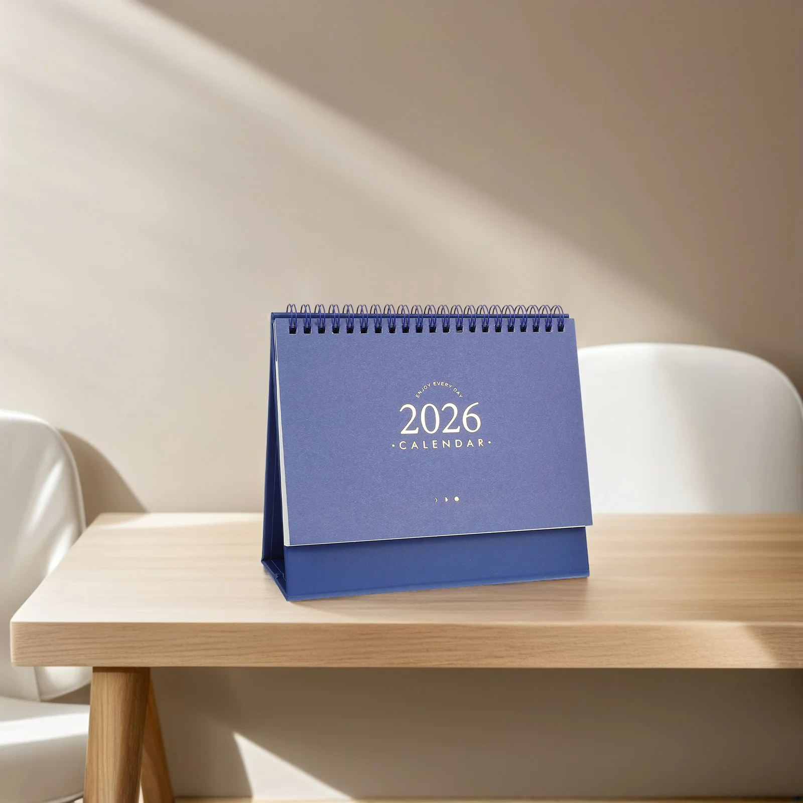

2Pcs 2026 Desk Calendar Vintage Flip Standing Desktop Daily Planner Thick Paper Minimalist Organizer Office Study Space