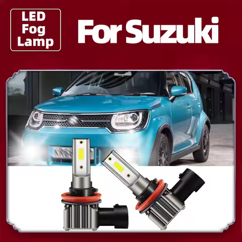 2Pcs 15000LM For Suzuki Grand Vitara 2007-2020, Celerio 2014-up,Ignis 2016-up LED H8 H11 Fog Light Bulbs Car DRL Lamps 6000K 12V