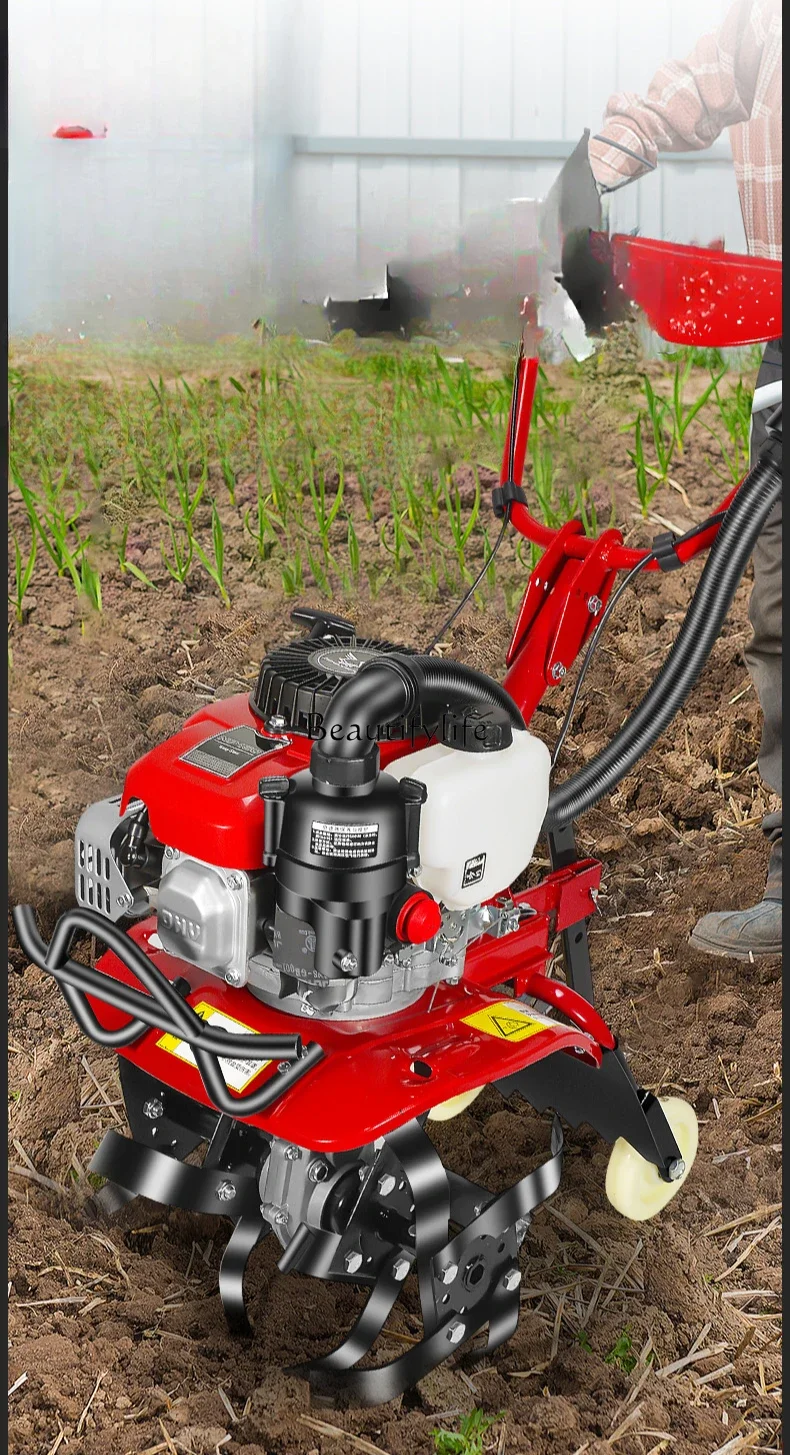 

Micro-tiller four-stroke small agricultural multi-functional amphibious