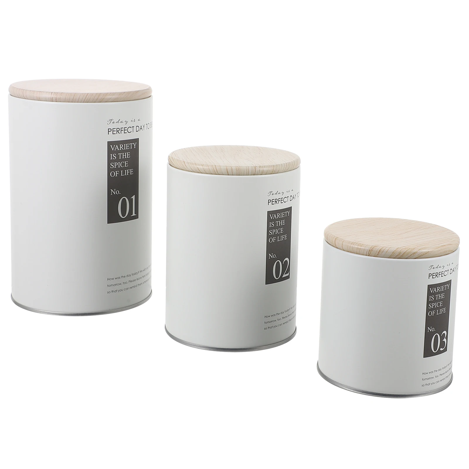 

3 pcs Sealed Jars Coffee Storage Box Sundries Container Tinplate Kitchen ganizer Wrought Iron Practical Portable Lightweight