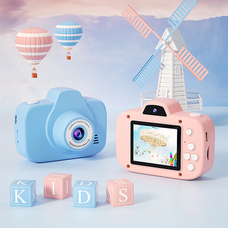 High-definition kindercamera kinderen digitale video dubbele camera waterdicht buiten