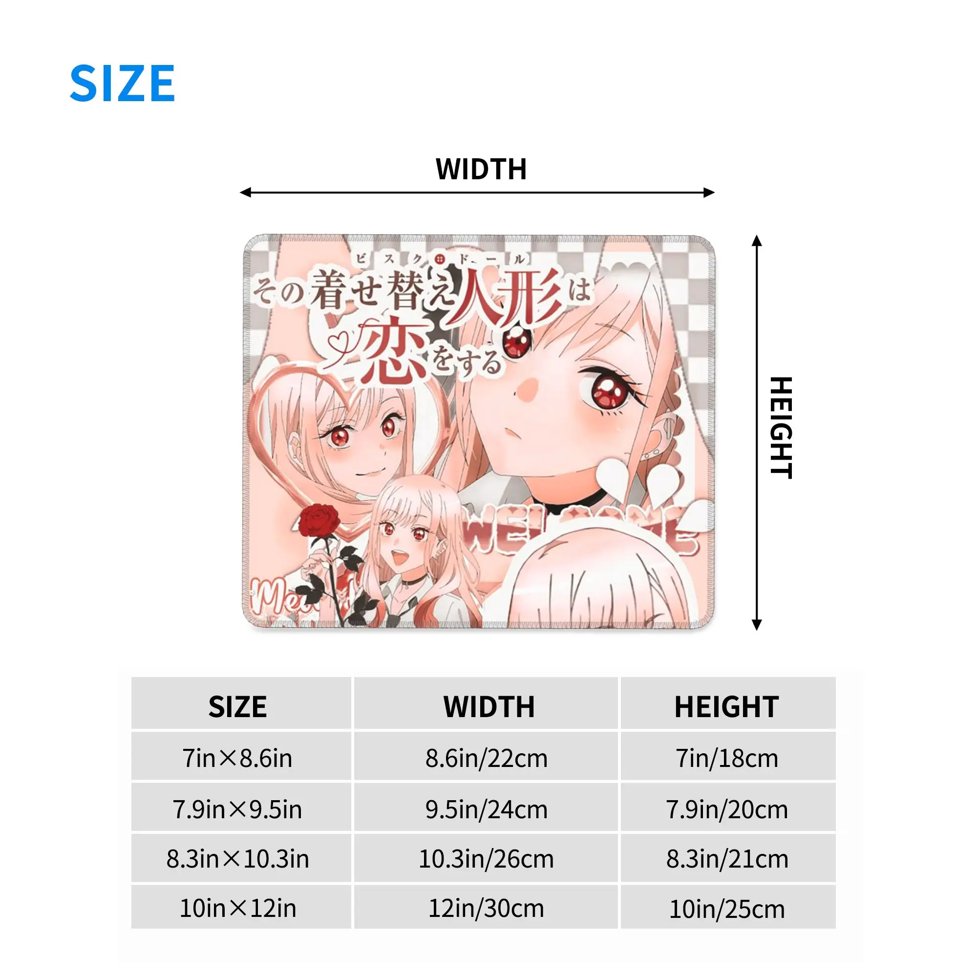 My Dress-up Darling Anime Mouse Pad Computer Keyboard Mouse Mat Gaming PC Laptop Desk Mat Office Accessories Table Mats