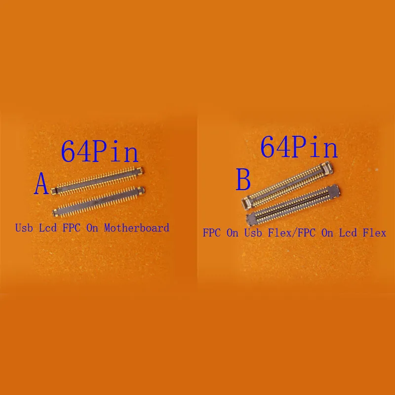 2-10Pcs Usb Charger Charging Lcd Display FPC Connector Plug For Samsung Galaxy Note 8 G965 S9 S8 Plus G950 S9Plus S8Plus 64 Pin