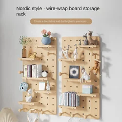 Hole Hole BanShi Wooden Walls Shelf Display Wall Can Be Hung on The Wall Partition Receive A Frame of Wood Home