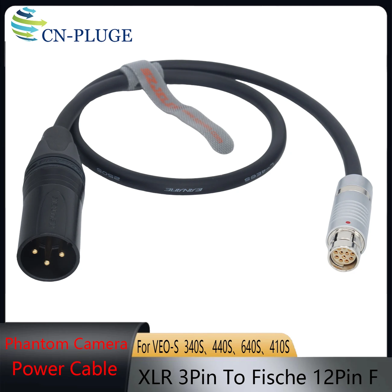 Phantom VEO-340S/440S/640S/1010S/1310S Camera Power Cable D-tap/XLR 3Pin/XLR 4Pin To Fischer 6Pin/12Pin Female Plug