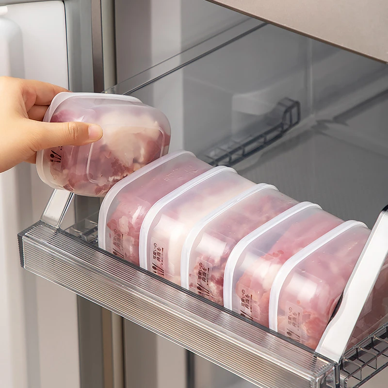 Refrigerator Frozen Meat Portable Vegetables Fresh Box With Lids Leak Proof Food-Grade Freezer Containers Kitchen