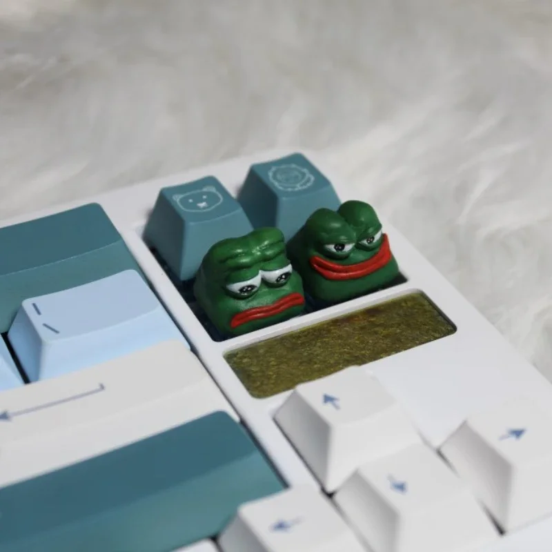 Era Sad Frog Keycap Cute Artisan Keyboard Cap Original Custom Resin Anime KeyCap for Game Mechanical Keyboard Accessories Gift