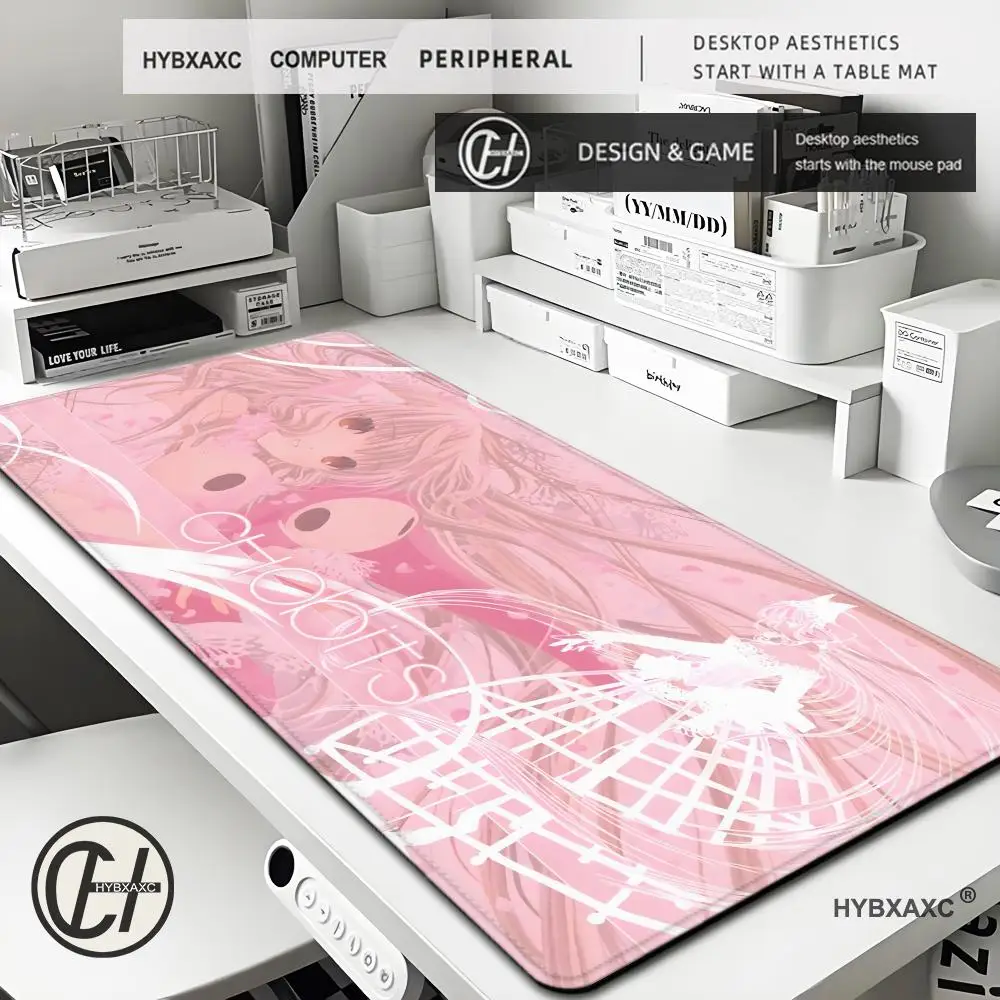 

Cute Girl Desk Mat C-Chobits Chii Cartoon Laptop Mousepad Black Mouse Pad Office Pc Cabinet Mouse Mat HD Printing Computer Pads