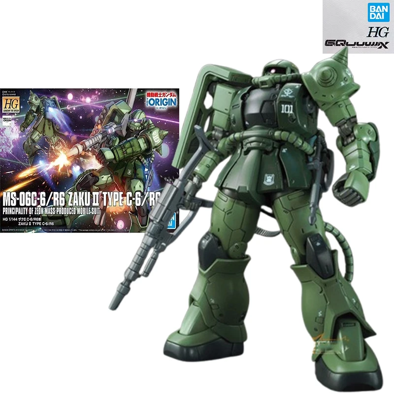 

Оригинальный конструктор Bandai GUNDAM HG GTO MS-06C-6/R6 ZAKU 2 TYPE C-6/R6 1/144, сборная модель аниме-фигурки, подарок для мальчиков