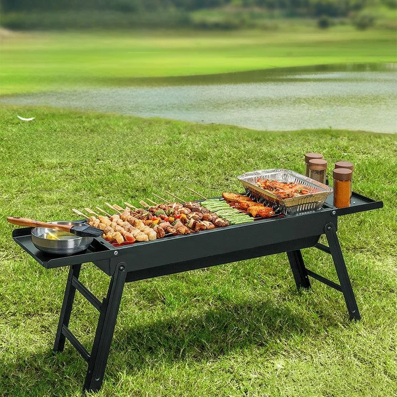 

Большой угольный барбекю ill, уличная камера, портативная складная плита из углеродистой стали, садовая патио, раздвижная Der Sle, кухонная кулинария