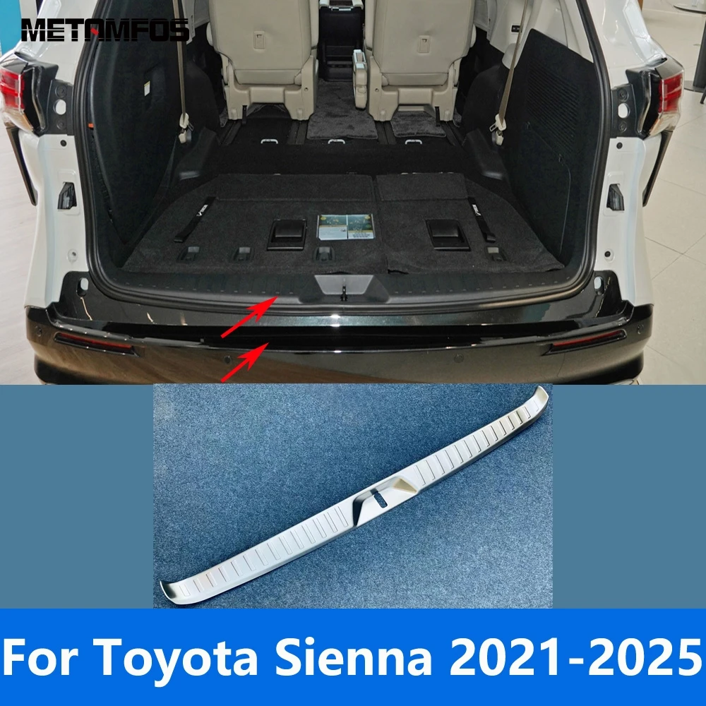 

Аксессуары для Toyota Sienna 2021-2023 2024 2025, задний бампер багажника, накладка на порог, защитная пластина, Стайлинг автомобиля