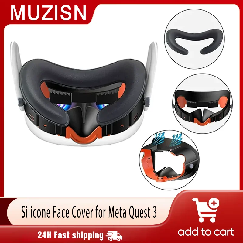 Adjustable Facial Replacement PU Leather Foam Bracket For Meta Quest 3 Comfortable Interface & Face Pad Cushion VR Accessories