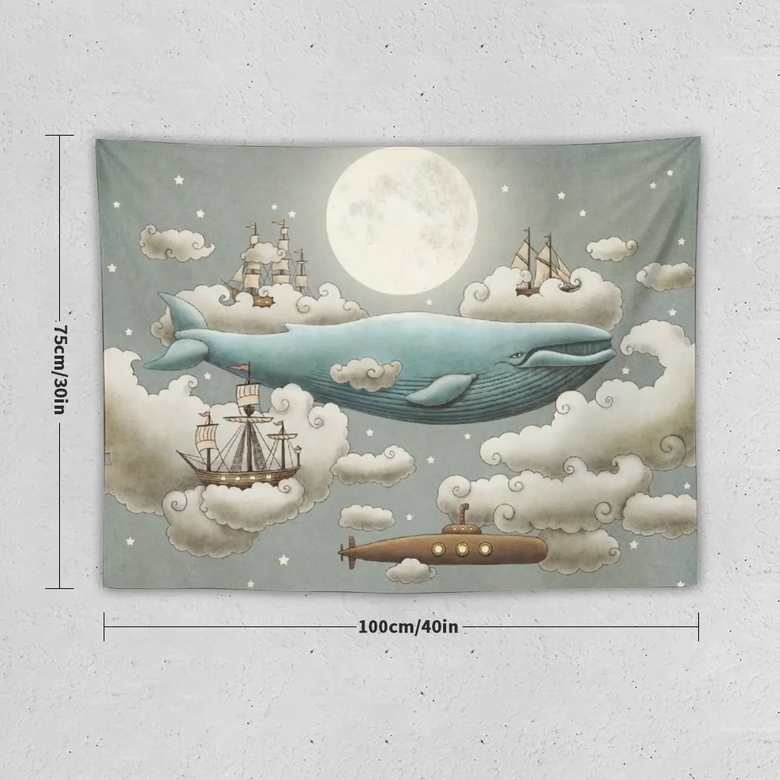 Ocean Meets Sky - colour option Tapestry Home Decorations Aesthetic Room Decoration Korean Style Tapestry