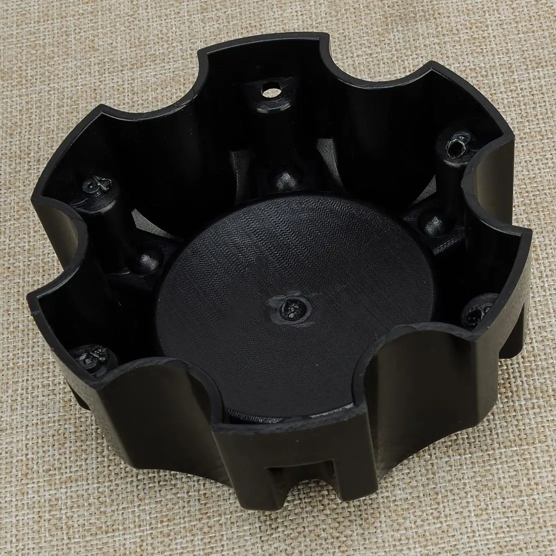 

2pcs 6 Lug Car Wheel Tyre Center Hub Caps Protector Rims Universal Accessories Matt Black ABS