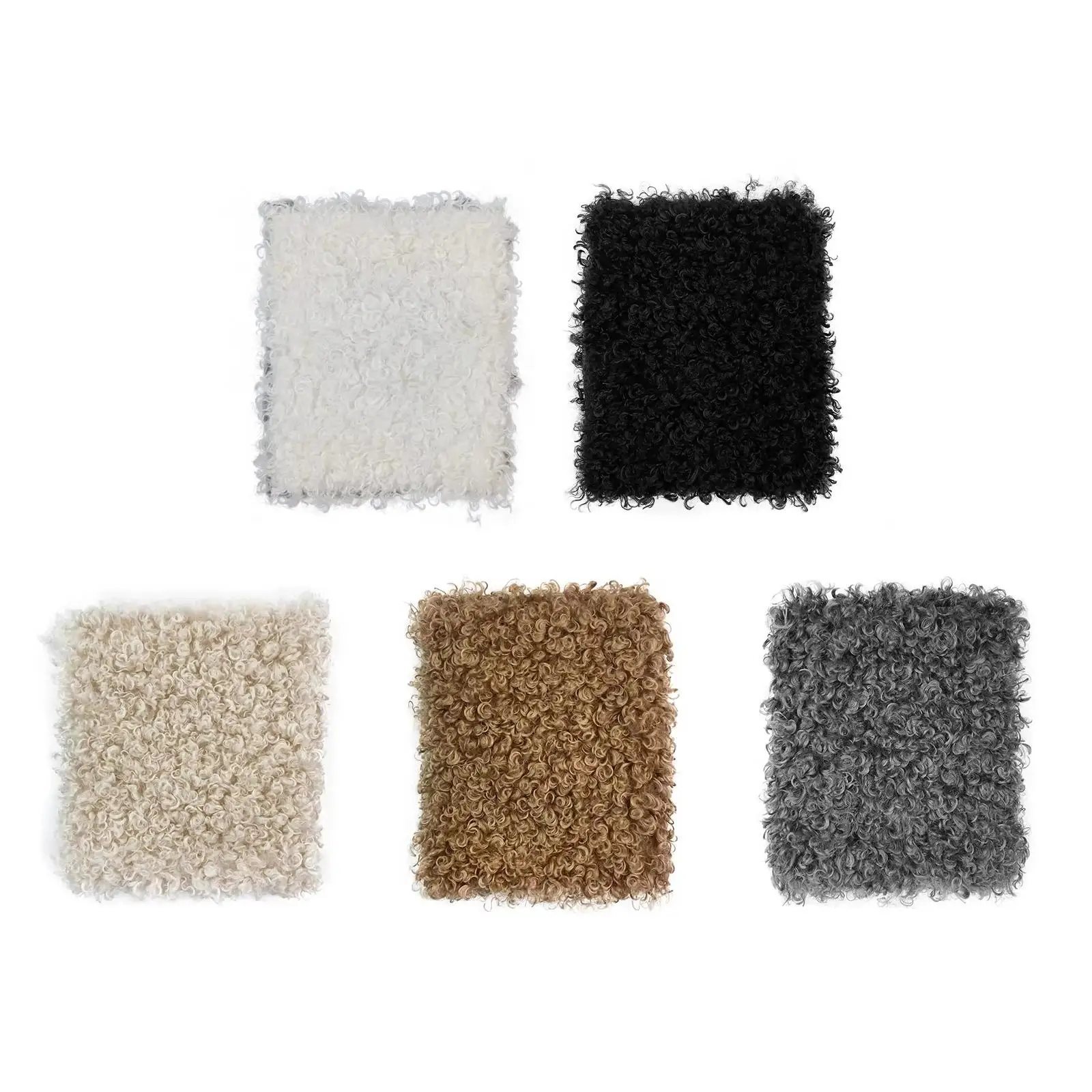 

Curly Fabric for Toy Doll Material Faux Wool Cloth Faux Fleece Fabric for Doll Puppet Hair Scarf Plush Toys Seat Pad Costume