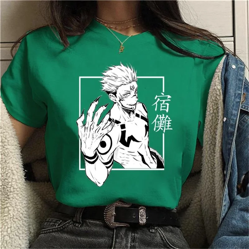 New Funny Ryomen Sukuna Printed T Shirt Men and Women Fashion Personality Round Neck Tees Casual Outdoor Anime Shirts