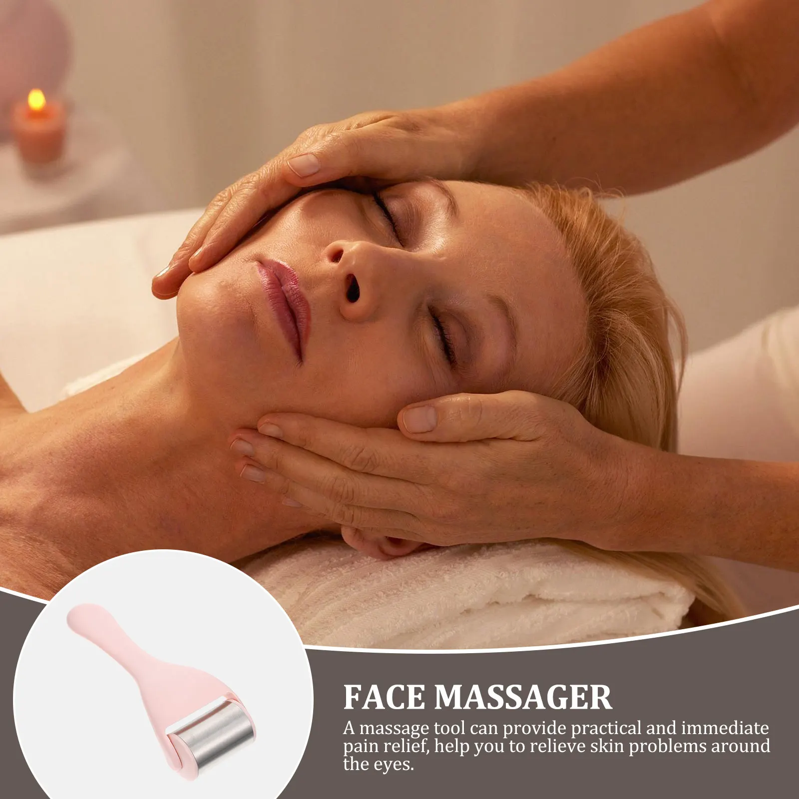 

Ergonomic Stainless Steel Ice Face Portable Eye Caring Massage Tool For Facial Care Anti-Scratch Roller