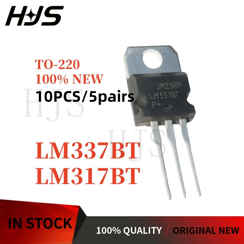 10Pcs/5Pairs 100% New and Quality LM317BT LM317 LM337BT LM337 TO-220 Complementary Symmetry Transistors