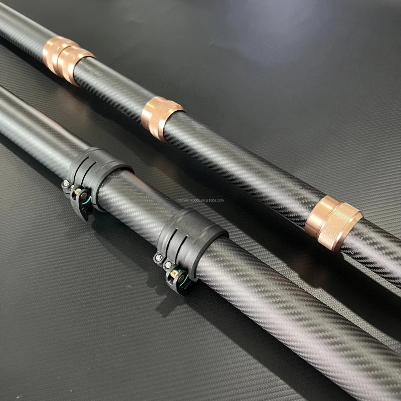 Color twist lock maximum clip 3k twill carbon telescopic rod extended tube adjustable rod