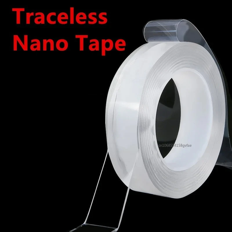 

2pcs Nano Double Sided Sticker Reusable Traceless Nano Transparent Self Adhesive Sticker Washable Waterproof Double-Sided Tapes