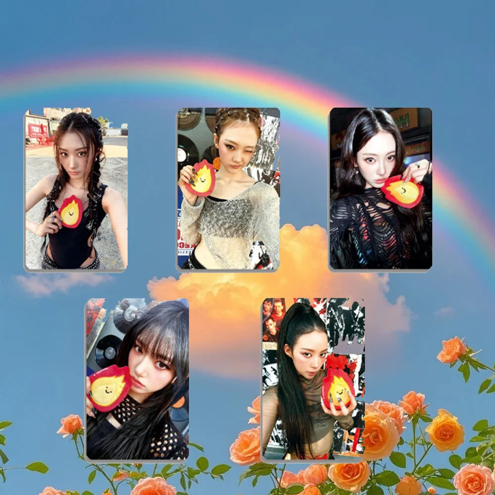 5 قطعة/المجموعة KPOP MEOVV ألبوم جديد حرق HD بطاقات الصور SOOIN GAWON ELLA NARIN ANNA LOMO بطاقات المغلفة ورقة بطاقة بريدية المشجعين هدية #5