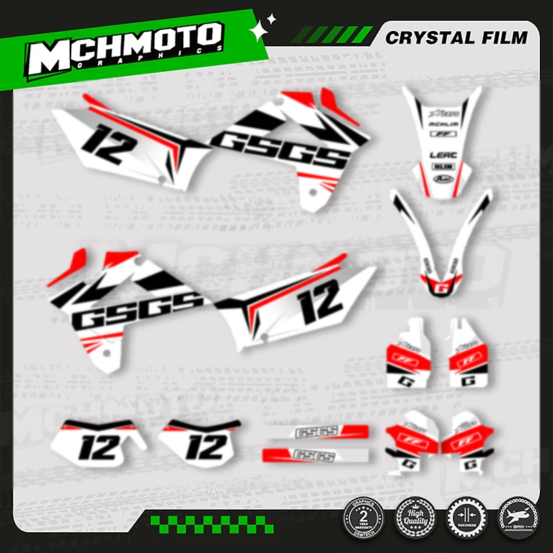 

MCHMFG для GASGAS 2007 2008 2009, EC GAS GAS, индивидуальная командная графика, фоновая наклейка, наборы наклеек 008