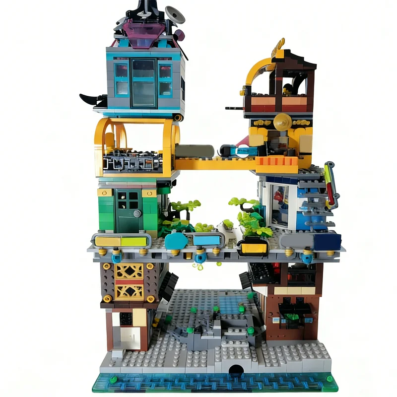 2611pcs MOC Ninjago City Onsen Model Building Blocks Construction Assemble Creative DIY Idea Education Christmas Gift Toy Brick