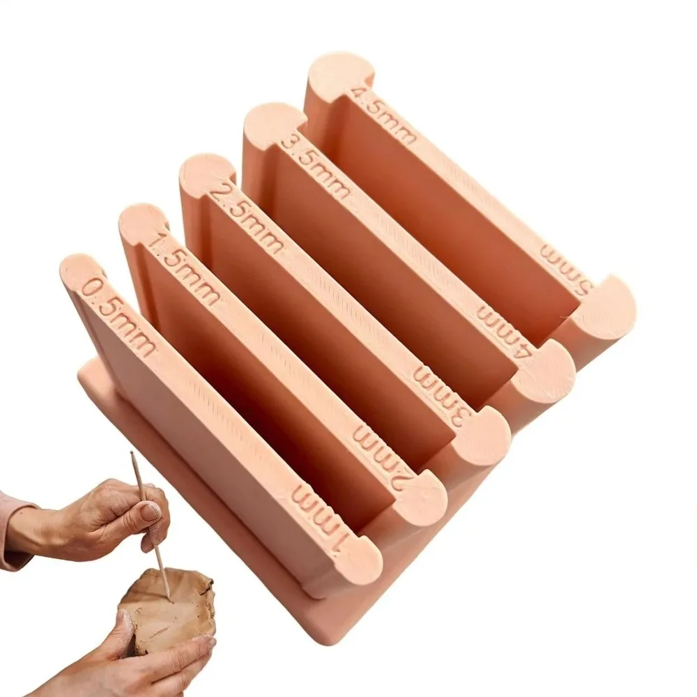 0.5-5mm Clay Strip Rolling Mold Multi Thickness Lightweight Polymer Clay Tool Wear Resistant Easy Operation Jewelry Making Mold