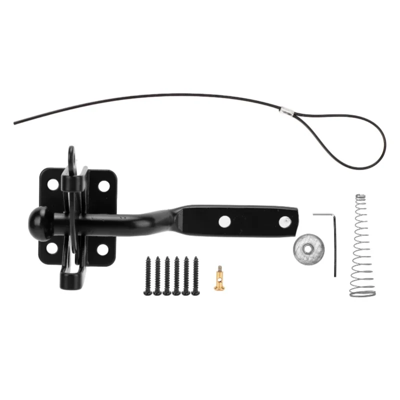 Fence Latch Carbon Steel With Spring Gate Latch Safety Latch For Indoor Window Doors Pet Fences